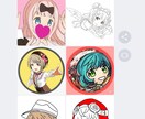 お客様のアイコンを描きます SNSに使える本格的アイコンです。 イメージ2