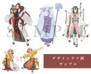 オリジナルキャラクターのデザインラフ画を制作します 老若男女、幅広く対応いたします！ イメージ1