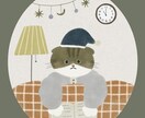 大切なペットの猫ちゃんを優しく和むイラストにします ◎SNSアイコン◎猫ちゃんグッズ◎挿絵などに♩ イメージ2