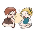 心が和むデフォルメ2人組のイラスト描きます 基本料金2000円 テンプレ以外のポーズ+500円 イメージ5