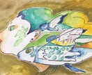 アナログならではの柔らかな魅力ある作品を提供します 絵の具の滲みや手描きの筆跡を活かした温かい作風が得意です。 イメージ5