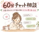 60分チャット  雑談〜お悩み相談までお話聴きます 子育て中のママ•パパ達のお話にとことん寄り添います イメージ1