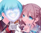 アイコン、カップル絵(夢絵)、なんでも描きます キラキラとした絵柄を始めとした色々な絵柄でご対応! イメージ1