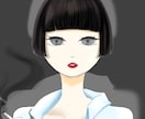 透明感のある女の子・SNSアイコンを制作します 透明感のあるレトロな女の子のイラストを制作します イメージ3