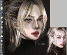 メイクアップ×似顔絵のイラストを描きます 思い出に残したい、プレゼントに使いたい、など使い方様々！ イメージ1