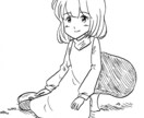 キャラクターの絵を描きます 大きなキノコに寄りかかる女の子 イメージ1