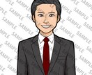 ＳＮＳや名刺用似顔絵制作いたします アニメ調似顔絵(バストアップのみ) イメージ2