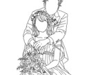 写真から上品な線画イラスト制作します 〜ウェディング・記念日・ギフトにおすすめ〜 イメージ3