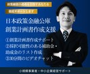 高品質な日本政策金融公庫の創業計画書を作成します 資金調達累計額1億円を超えるコンサルタントが創業計画書を作成 イメージ1