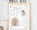 ハーフバースデーの写真入りポスター作ります 成長記録を残すハーフバースデーボード(White) イメージ1