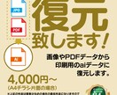 チラシやパンフレットなどのデータを復元します 文字をテキスト化し、Aiデータで納品いたします。 イメージ1