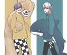 イラスト描きます リアルとアニメの中間地点のシンプルなイラスト イメージ1