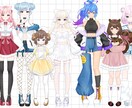配信用立ち絵作成します ライバー様、Vtuber様向け☆全身立ち絵 イメージ2