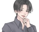 儚くて優しい少しだけ影のある男性アイコン制作します アカウントを優しい雰囲気かつクールに｜サムネや挿絵・表紙にも イメージ6
