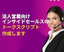 法人営業の架電スクリプト作成します 大手IT営業研修トレーナーが成果直結の台本を作成 イメージ1