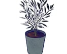 店舗装飾に実績あり＊手描きの植物イラスト描きます カフェのガラス面装飾など商業実績のある繊細な手描きペン画 イメージ6