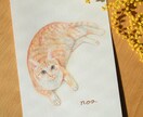 優しい水彩タッチでうちの子ペット似顔絵お描きします やさしい色にほっと癒される♡届いてすぐに飾れる原画納品 イメージ2