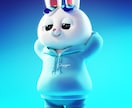 3DキャラデザからVtuberまで対応いたします 人型でもケモノ系でもないキャラクターに特化した3Dキャラ制作 イメージ1