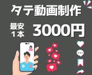 1分以内のタテ動画,ショート動画編集します TikTok,リール、Youtubeショートなどの縦動画 イメージ1