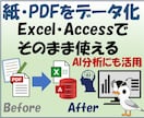紙資料・PDFを使えるデータに整えます Excel・Access・AIで活用できる形式へ変換 イメージ1