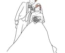 結婚式で使えるオシャレなイラストを描きます ウェディングでのペーパーアイテムや招待状などに！ イメージ9