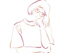 線画イラスト、描きます 強弱のある線、色使いがポイント◎ イメージ3
