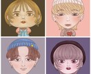 どなた様でもおしゃれでかわいく似顔絵をお描きします カラフルで、ほっこり温かみのあるイラストです☺︎ イメージ3