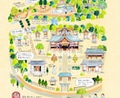 かわいい手書きタッチの地図・MAPイラスト描きます 色鉛筆で描いたような地図です。建物以外もOK！ イメージ2