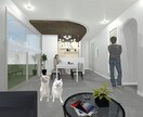 住宅の内観の3Dパースお作りします ３Ｄパースを使ってワクワクの家づくりのお手伝い致します イメージ3
