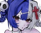 病み可愛い一枚絵作成します 中毒性のあるキラキラしているのにどこか病みがあるイラスト イメージ1