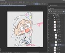 ドタバタ系デフォルメキャラ描きます 頭から何かをかぶった驚きキャラを楽しく描きます イメージ3