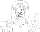 似顔絵描きます シンプルな線画イラストですオーダーには柔軟に対応致します イメージ3