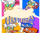 アメリカンカートゥーン風のイラスト作成します ポップで可愛いオリジナルのイラストを作成します イメージ2