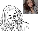 修正無し、おもしろ似顔絵描きますます お写真を元に似顔絵イラストをお描きします！ イメージ2