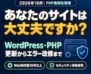 WordPressのPHP対策・エラー改修します あなたのサイトは大丈夫？PHP脆弱性の確認から更新・修正まで イメージ1
