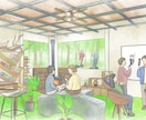 温かみある水彩風手描き建築パースを作成します 柔らかい雰囲気のあるイラストで店舗・住宅の注目度アップ！ イメージ6