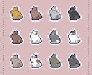 うさけつドット絵制作いたします うさけつドット絵いかがですか！ イメージ1