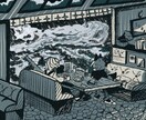 モノクロ一枚絵描きます 「静かな世界観」や「物語を感じる背景」 イメージ3