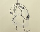 独特な世界観のイラストを描きます キャンバスや色紙にイラストを描きます。 イメージ7