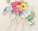 SNSアイコンなどミニイラスト描きます 可愛いと綺麗を中心に、透明水彩で。 イメージ6