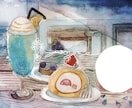 メニューの食べ物水彩画で描きます ほんわか暖かい絵柄で描きます。おしゃれなメニュー表に！ イメージ1