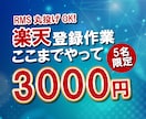 先着5名様！楽天・Yahoo商品登録を代行します 面倒なRMS登録を一括代行！EC歴5年のプロにお任せ！ イメージ1