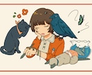 温かみのあるデフォルメイラストを制作します 商用や記念にも！動物や幅広い年代の人物もお任せください イメージ1