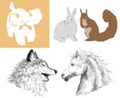 選べる3種のトーンで動物のイラスト制作します ペットの似顔絵やプレゼントにもいかかですか？ イメージ1