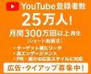 YouTube２５万人登録者チャンネルで宣伝します 月間300万回再生以上！（ショート動画含む） イメージ1