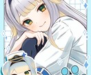 デザイン性のある背景付きイラスト描きます 活動時のイメージイラスト、配信、動画サムネ等にどうぞ！ イメージ3