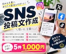 SNSの投稿文を5件作成します Instagram・X対応！伝わる投稿文を丁寧に作成 イメージ1