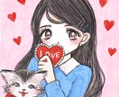 ガーリーレトロかわいい女の子のイラストを書きます LINE、X、Instagram、Youtubeに！ イメージ2