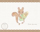 手描き風　水彩風　ゆるふわイラスト描きます やさしい、やわらかい、ナチュラルな雰囲気に イメージ3
