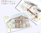 手描きが新しい。手描き外観パース作成をします 手描きの温かさ、新鮮さ、イメージの豊かさ。 イメージ1